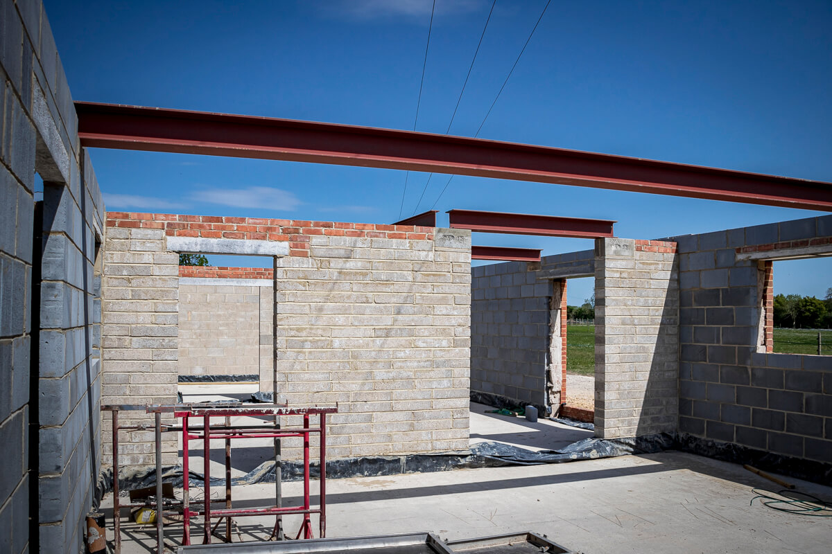 Walls Rising at Jobes Barn - Progress View 1