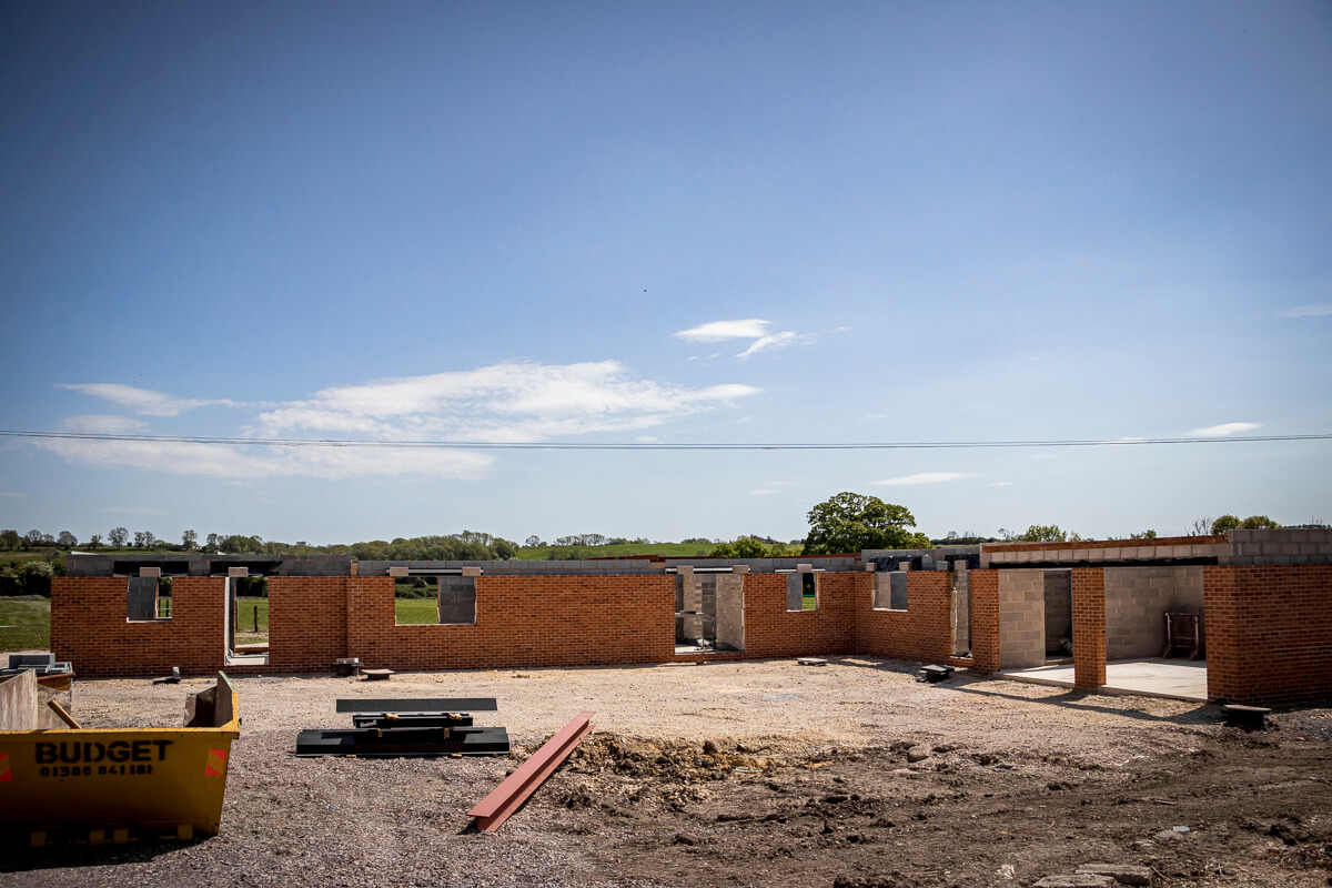 Walls Rising at Jobes Barn - Final View