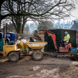 Clarke Construction Group team on site at Church View House